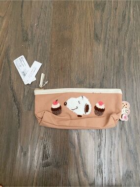 Peanuts Snoopy Cookie Canvas Pencil Pouch Cosmetic Bag NWT